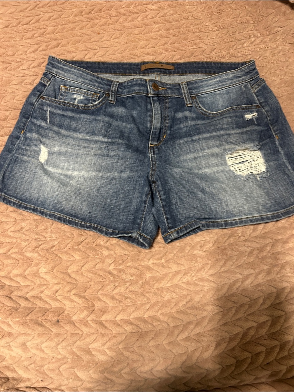 Joe's Jeans Women's Blue Distressed Denim Shorts